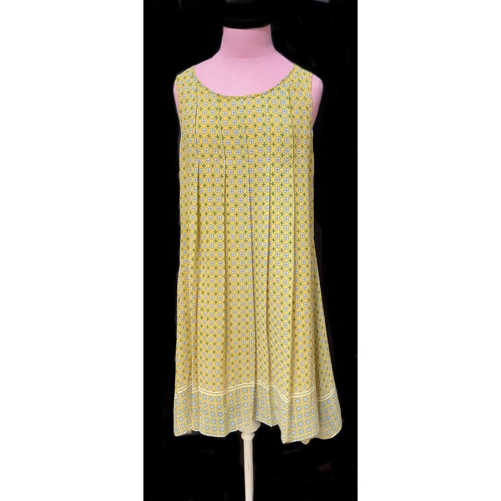 Sophie Max Dress Size Small A-line With Pleats Handkerchief Hemline